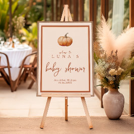 Herbst Kariert ein kleines Pumpkin Baby Dusche Wil Poster