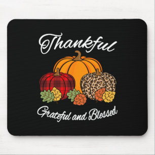 Herbst Kariert Leopard Pumpkin Herbstblase Ernteda Mousepad