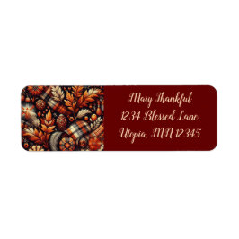 Herbst Karierte Blätter Orange Black Pattern