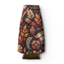 Herbst Karierte Blätter Orange Black Pattern