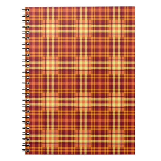 Herbst Kariertes Texturmuster-52627 Notizblock (Vorderseite)