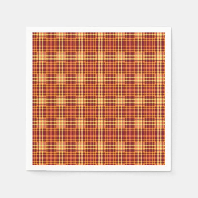 Herbst Kariertes Texturmuster-52627 Serviette (Vorderseite)