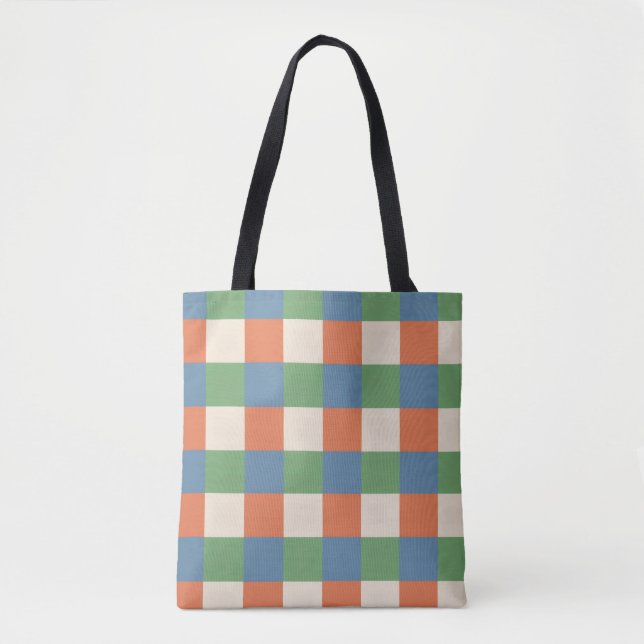 Herbst-Karo-Tragetasche Tasche (Vorderseite)