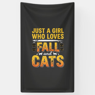 Herbst Katzen Mädchen Halloween Design_1 Banner