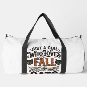 Herbst-Katzenliebhaber Vintage-Halloween-Shirt-Des Duffle Bag