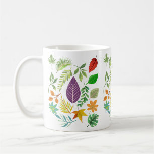 Herbst Keramik Tasse Rustikale Blätter Kaffeetas