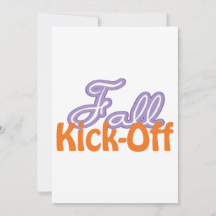 Herbst Kick Off Typografie Lila Orange Herbstanfan Einladung