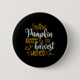 Herbst Kisses und Erntewünsche Button
