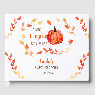 Herbst Kleine Pumpkin Baby Duwer Blätter Gästebuch