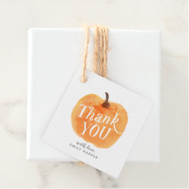 Herbst Kleiner Kürbis zweiseitig Danke Geschenkanhänger