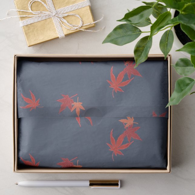 Herbst-Koi - blau Seidenpapier (Geschenk)