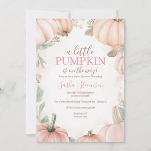 Herbst-Kürbis-Aquarell-Baby-Dusche  Einladung