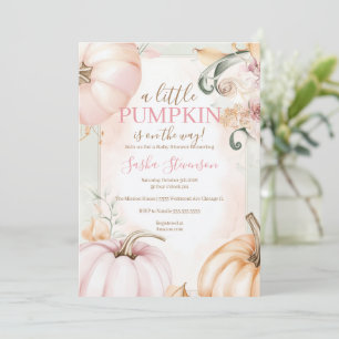 Herbst-Kürbis-Aquarell-Baby-Party  Einladung