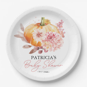 Herbst-Kürbis-Baby-Party Personalized Pappteller