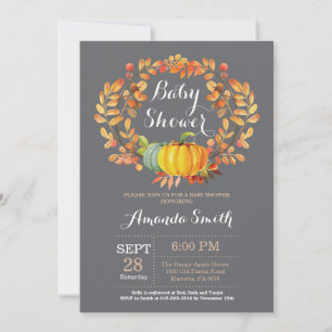 Herbst-Kürbis-Baby-Shower-Einladungskarte Einladung