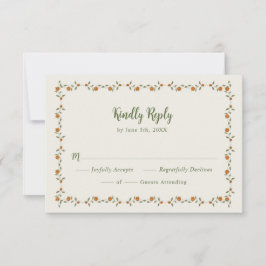 Herbst-Kürbis-Bogen-Hochzeit RSVP Karte