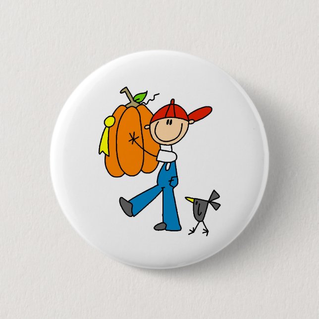 Herbst Kürbis Button (Vorderseite)