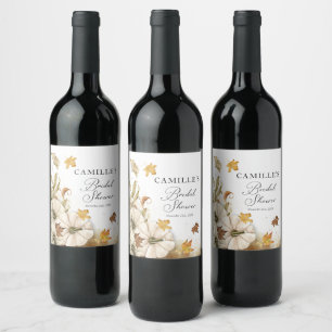 Herbst-Kürbis-elegante-Brautstrauß-Wein-Etiketten Weinetikett