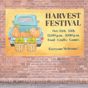 Herbst Kürbis Erntefest Banner