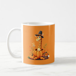 Herbst Kürbis Fall Giraffe Erntedankfest Damen Mic Kaffeetasse