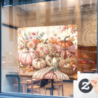 Herbst-Kürbis-Fensteraufkleber Fensteraufkleber