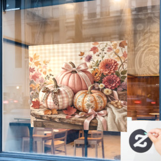 Herbst-Kürbis-Fensteraufkleber Fensteraufkleber