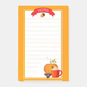 Herbst-Kürbis-Gewürz-Post-It-Notizen Post-it Klebezettel