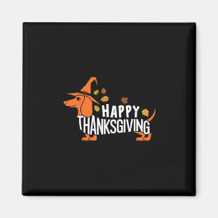 Herbst-Kürbis-Herbst-Dachshund-Erntedankfest Fraue Magnet