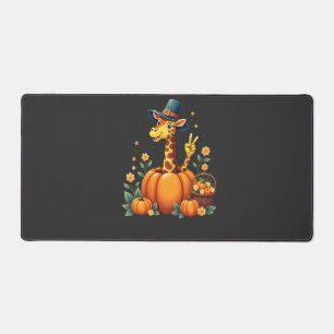 Herbst-Kürbis-Herbst-Giraffe-Thanksgiving-Frauen-M Schreibtischunterlage