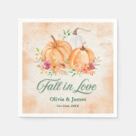 Herbst-Kürbis-Herbstliebe Hochzeit Serviette