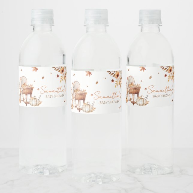 Herbst Kürbis in Liebe Kinderdusche fallen (Flaschen)