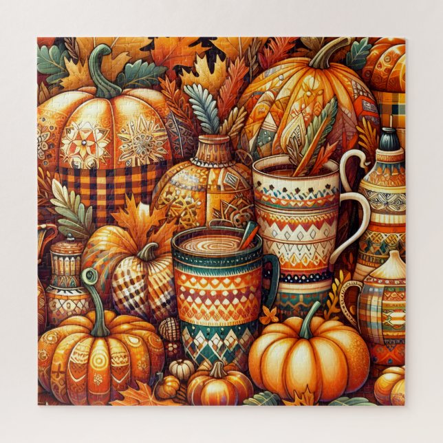 Herbst-Kürbis-Puzzle (Vertikal)