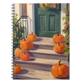 Herbst-Kürbis-Treppe | Herbstliches Erntedankfest  Notizblock