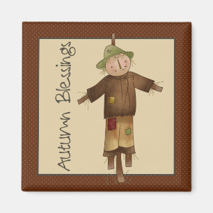 Herbst-Kürbise · Vogelscheuche Magnet
