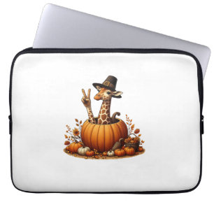 Herbst Kürbisfall Giraffe Erntedank Womens Me Laptopschutzhülle