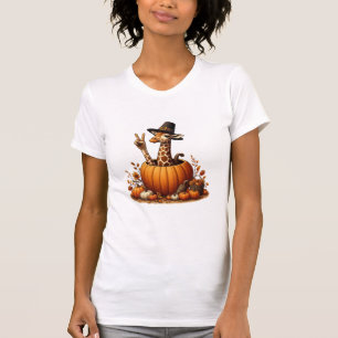 Herbst Kürbisfall Giraffe Erntedank Womens Me T-Shirt