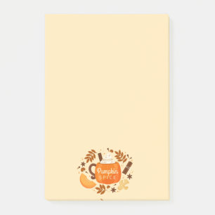 Herbst-Kürbisgewürz-Post-It-Notizen Post-it Klebezettel