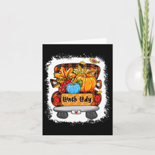 Herbst Kürbiskahn Lunch Lady Lover Thanksg Karte