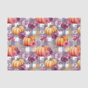 Herbst-Kürbisse und Blumen Herbstmuster Dekupage Seidenpapier
