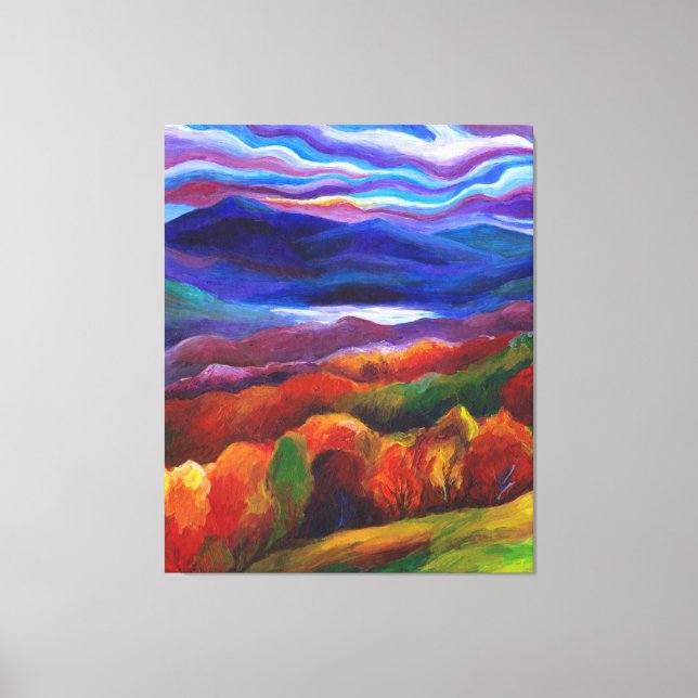 Herbst Landschaft Fantasie Mauer Kunst Leinwanddruck (Vorderseite)