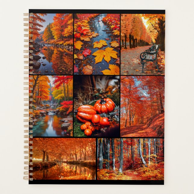 Herbst Landschaft Foto Collage Kunst Planer (Vorderseite)
