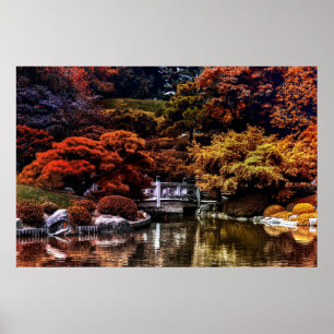 Herbst Landschaft Naturfarben Poster