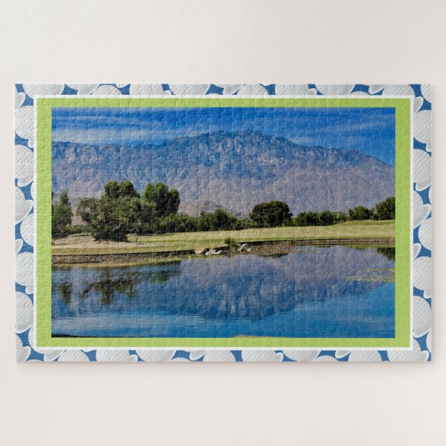 Herbst Landschaftlicher Golfplatz & Ball Jigsaw Pu (Horizontal)