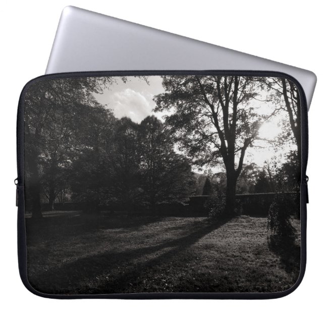 Herbst-Landschaftshinterkanten-Park Cardiff Laptopschutzhülle (Vorderseite)
