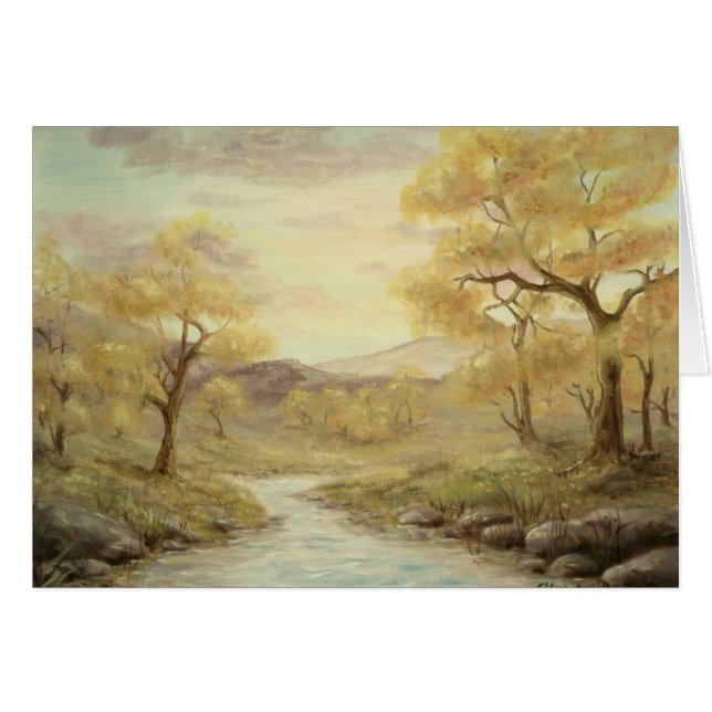 Herbst-Landschaftsleere Karte (Vorderseite (Horizontal))