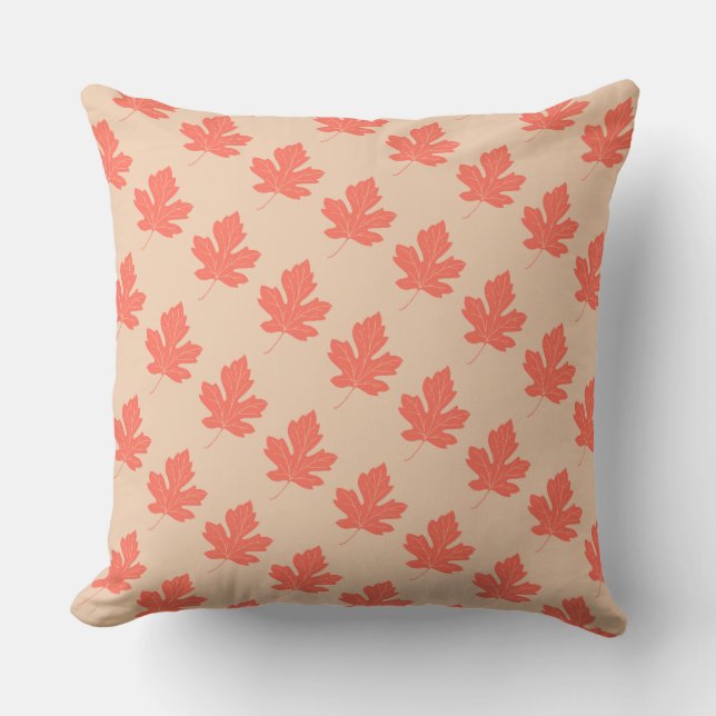 Herbst lässt Akzent Pillow Kissen (Vorderseite)