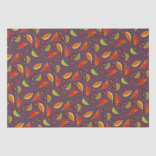Herbst lässt Nüsse Kastanien Muster Eleganter Fall Seidenpapier