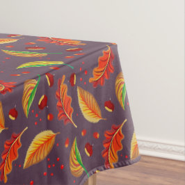 Herbst lässt Nüsse Kastanien Muster Eleganter Fall Tischdecke