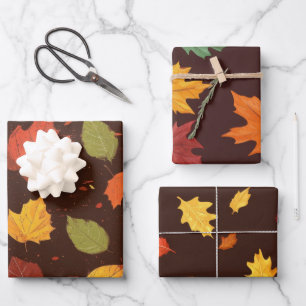 Herbst lässt Rustikal fallen Geschenkpapier Set