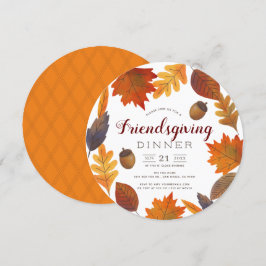 Herbst lässt White Water Color Friendsgiving Einladung